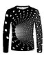 cheap Men&#039;s Tees &amp; Tank Tops-Men&#039;s T shirt Tee Round Neck Graphic Optical Illusion Rainbow Long Sleeve Plus Size Print Daily Going out Tops Streetwear Exaggerated