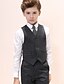 cheap Boys&#039; Clothing Sets-Kids Boys&#039; Suit &amp; Blazer Clothing Set Long Sleeve 4 Pieces Blue Gray Bow Stripe Special Occasion Indoor Regular Formal Gentle 2-12 Years / Fall / Winter