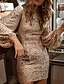 cheap Party Dresses-Elegant Long Sleeve Sequin Party Dress for Women