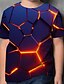 billige T-shirts &amp; Trøjer til Drenge-børnetøj drenge t-shirt kortærmet blå 3d print optisk illusion sommer top 4-12 år