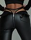 cheap Pants-Women&#039;s Fashion Zipper Tights Leggings Full Length Pants Micro-elastic Casual Weekend Plain Mid Waist Comfort Slim Black S M L XL
