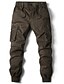 cheap Men's Bottoms-Men's Cargo Pants Cargo Trousers Trousers Tactical Drawstring Elastic Waist Multi Pocket Plain Outdoor Breathable Full Length Casual Daily Casual Tactical ArmyGreen Black Micro-elastic