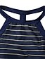 cheap Tankini-Women&#039;s Swimwear 2 Piece Normal Swimsuit Push Up Striped Scoop Neck Active Vacation Bathing Suits