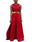 cheap Women&#039;s Jumpsuits-Women&#039;s Jumpsuit Solid Color Elegant Crew Neck Party Party Evening Sleeveless Regular Fit Red M L XL Spring