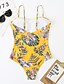 cheap One-Pieces-Women&#039;s Swimwear One Piece Monokini Normal Swimsuit Tummy Control Slim Tie Dye Yellow Camisole Bodysuit Strap Bathing Suits New Vacation Fashion