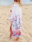 baratos Cover-Ups-Mulheres Roupa de Banho Cobertura Beach Top Normal roupa de banho Floral Proteção UV Estampado Branco Decote em V-wire Fatos de banho Casual Férias novo / Moderno / Estilo bonito