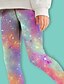 abordables Pantalons &amp; Leggings pour Filles-Enfants Fille Leggings Arc-en-ciel Imprimer Galaxie Graphique Actif Collants 4-12 ans / L&#039;autume