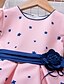 cheap Girls&#039; Dresses-Kids Little Girls&#039; Dress Floral Graphic Patterned Party A Line Dress Ruched Print Pink Dusty Blue Midi Short Sleeve Princess Cute Dresses Fall Summer Regular Fit 2-8 Years