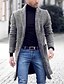 preiswerte Sale-Herren Wintermantel Mantel Geschäft Casual Herbst Winter Polyester Oberbekleidung Bekleidung Hahnentrittmuster Fallendes Revers Öffnung vorne