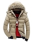 billige All Sale-mænds vinter sne puffer frakker pels hætteklædte tyk polstret quiltet varm dunjakke