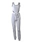 cheap Two Piece Sets-Women&#039;s Sexy Striped Casual Vacation Two Piece Set V Neck Pant Leggings Tank Top Pants Sets Drawstring Cut Out Zipper Tops / Slim