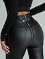 abordables Pants-Femme Mode Fermeture éclair Collants Leggings Toute la longueur Pantalon Micro-élastique Décontractée Fin de semaine Plein Taille médiale Confort Mince Noir S M L XL