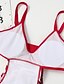 preiswerte Einteiler-Damen Badeanzug Ein Stück Monokini Trikini Normal Bademode Push-Up Hosen Blatt Rundhalsausschnitt Aktiv Urlaub Badeanzüge