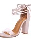 billige Sandals-Women&#039;s Lace Up Strappy Sandals Block Heel