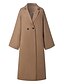 cheap Coats &amp; Trench Coats-Women&#039;s Winter Coat Long Overcoat Double Breasted Lapel Trench Coat with Pockets Thermal Warm Heated Coat Windproof Oversized Outerwear Long Sleeve Fall Khaki Black Green