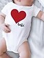 preiswerte Familien-Look-Sets-Papa und ich T-Shirt Täglich Herz Buchstabe Bedruckt Weiß Kurzarm Aktiv Passende Outfits / Herbst / Sommer / Alltag