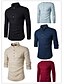 economico Abbigliamento uomo-Per uomo Camicia Tasche Colletto Sottile Primavera &amp; Autunno Rosso bordeaux Blu Nero Cachi Blu scuro