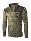 cheap Men&#039;s Socks-Men&#039;s Henley Shirt T shirt Graphic Color Block 3D Print Henley Plus Size Street Casual Long Sleeve Button-Down Print Tops Basic Casual Classic Big and Tall Green