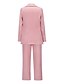 cheap Two Piece Sets-Women&#039;s Basic Solid Color Wear to work Office Two Piece Set Wide leg pants Bell bottoms Blazer Office Suit Pants Sets Tops