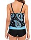 abordables Women&#039;s Swimsuits-Maillots de Bain Tankini 2 pièces Maillot de bain Femme Maillots de bain modestes Dos ouvert Imprimé pour les grosses poitrines Grande Taille à imprimé arc-en-ciel Tie Dye A Bretelles Camisole / Mode