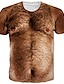 economico T-shirt e canotte da uomo-Per uomo maglietta Magliette Hary Pancia Pop art Orangutan Rotonda Cammello Stampa 3D Plus Size Giornaliero Da mare Manica corta 3D La moda Abbigliamento Divertente