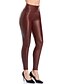 cheap Graphic Chic-Women&#039;s Skinny Tights PU High Waist Ankle-Length Black Winter