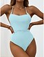 cheap One-Pieces-Women&#039;s Swimwear One Piece Monokini Bathing Suits Normal Swimsuit Tie Dye Tummy Control Slim Black Blue Pink Yellow Orange Strap Camisole Bodysuit Bathing Suits Vacation Fashion New / Sexy