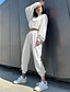 cheap Two Piece Sets-Women&#039;s Basic Solid Color Casual Leisure Sports Two Piece Set Pant Loungewear Jogger Pants Hoodie Crop Tracksuit Tops