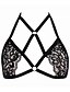 abordables Super Sale-Mujer Conjunto de lencería Uniformes sexy caliente Romántico Geométrico Acrílico Hogar Cama San Valentín Invierno Otoño Negro