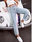 cheap Pants-Women&#039;s Trousers Jeans Full Length Pants Inelastic Work Weekend Solid Color High Waist Blue XS S M L