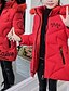 preiswerte Jacken &amp; Mäntel für Mädchen-Kinder Mädchen Langarm Mantel Schwarz Purpur Rosa Reißverschluss Karikatur Glatt bezaubernd Winter 7 - 9 Jahre Formal / nette Art