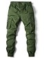 cheap Men's Bottoms-Men's Cargo Pants Cargo Trousers Trousers Tactical Drawstring Elastic Waist Multi Pocket Plain Outdoor Breathable Full Length Casual Daily Casual Tactical ArmyGreen Black Micro-elastic