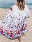 cheap Cover-Ups-Women&#039;s Swimwear Cover Up Beach Top Normal Swimsuit Floral UV Protection Printing White V Wire Bathing Suits Casual Vacation New / Modern / Cute