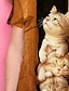billige jentes 3d t-skjorter-Jente 3D Dyr Katt T skjorte T-skjorte Kortermet 3D-utskrift Sommer Aktiv Polyester Barn 4-12 år Skole Dagligdagstøy Normal