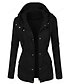 cheap Plus Size Outerwear-Women&#039;s Plus Size Jacket Pocket Plain Causal Vacation Hoodie Long Sleeve Spring Summer Regular Black Gray Pink L XL XXL 3XL 4XL