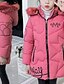 preiswerte Jacken &amp; Mäntel für Mädchen-Kinder Mädchen Langarm Mantel Schwarz Purpur Rosa Reißverschluss Karikatur Glatt bezaubernd Winter 7 - 9 Jahre Formal / nette Art