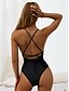 cheap One-Pieces-Women&#039;s Swimwear One Piece Monokini Bathing Suits Normal Swimsuit Tie Dye Tummy Control Slim Black Blue Pink Yellow Orange Strap Camisole Bodysuit Bathing Suits Vacation Fashion New / Sexy