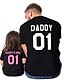 cheap Family Look Sets-Family Look Cotton T shirt Daily Letter Print White Black Short Sleeve Active Matching Outfits / Fall / Summer / Casual