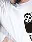 economico Completi per la famiglia-Papà e io maglietta Giornaliero Pop art Alfabetico Stampa Bianco Manica corta Attivo Abiti coordinati / Autunno / Estate / Informale