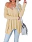preiswerte Damenmode-Frühling, Herbst Wintermodelle Pullover reine Farbe gestricktes T-Shirt Pullover Bodenshirt Damenbekleidung