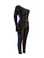 abordables Jumpsuits &amp; Rompers-Costume de chat Femme Couleur unie Actif Une Epaule Soirée Manches Longues Moulante Bleu S L&#039;autume
