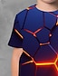 billige T-shirts &amp; Trøjer til Drenge-børnetøj drenge t-shirt kortærmet blå 3d print optisk illusion sommer top 4-12 år