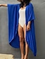 abordables Women&#039;s Coats &amp; Jackets-Mujer Normal Bañadores Tapadera Top de playa Traje de baño Acordonado Plisado Protección UV Color puro Escote en V Vacaciones Moderno Trajes de baño