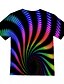 preiswerte T-Shirts &amp; Blusen für Mädchen-Mädchen 3D Farbblock 3D-Druck T-Shirt Kurzarm 3D-Druck Sommer Frühling Sport Strassenmode Basic Polyester kinderkleidung 5 Jahre + Outdoor Täglich