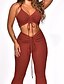 cheap Two Piece Sets-Women&#039;s Sexy Streetwear Plain Casual Vacation Two Piece Set Strap Wide leg pants Bell bottoms Crop Top Tank Top Camis Backless Ruched Drawstring Tops