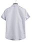 abordables Casual Shirts-Homme Tee-shirt Basique Col de Chemise Standard Eté Rouge vin Blanche Noir