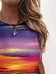 cheap T-Shirts-Women&#039;s Casual Round Neck 3D Scenery Print Tee
