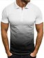 baratos Camisetas Masculinas-Homens Camiseta Bloco de cor Henley Média Primavera Verão Verde Branco Preto Azul Cinzento