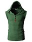 cheap Tank Tops-Men&#039;s Tank Top Vest Hooded Graphic Solid Colored White Black Army Green Navy Blue Dark Gray Sleeveless Daily Sports Slim Tops / Summer / Summer