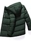 cheap All Sale-Men&#039;s Padded Regular Coat Regular Fit Jacket Solid Colored Green Black Navy Blue